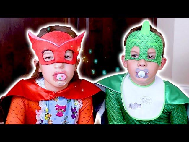 PJ Masks in Real Life  PJ Baby Power  PJ Masks Official