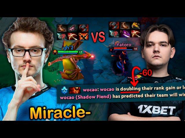 Miracle- BREAKS Yatoro's Shadow Fiend MMR DOUBLE DOWN Carry Gods battle