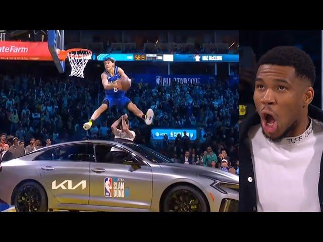 MAC MCCLUNG JUMPS OVER CAR FOR MOST INSANE DUNK IN DUNK CONTEST