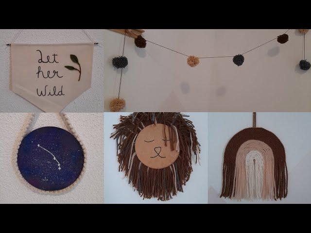 5 diys para decorar quarto infantil gastando pouco | varal de pompons, arco íris, leão, bandeira ...