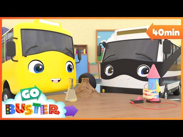 Buster and the Volcano! Go Buster - Bus Cartoons & Kids Stories