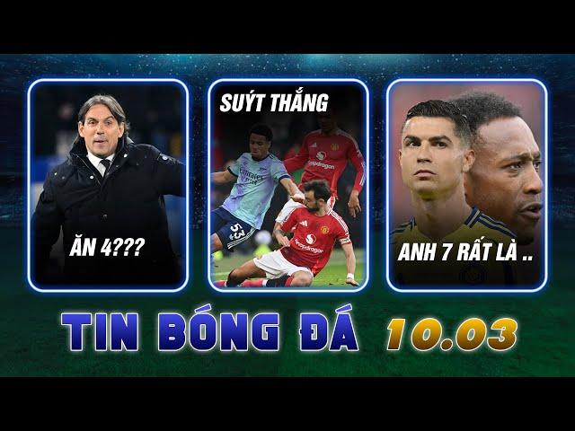 TIN SÁNG (10/03): ARSENAL HÒA MAY MẮN MAN UTD; INTER ĂN 4?; GIROUD HƠN RONALDO?