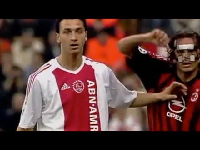 Zlatan gave Maldini a hard time!