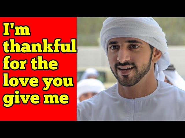 I'm thankful for the love you give me |fazza poem|shekih hamdan|fazza prince