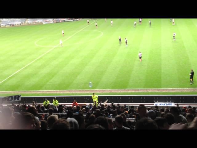 Sports Direct signs being ripped off and thrown on the pitch