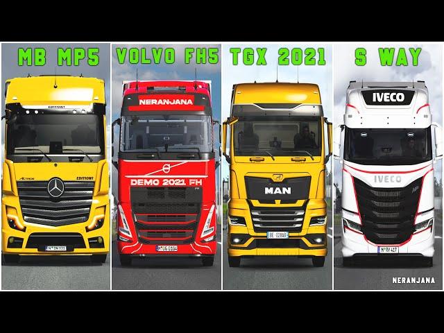 ETS2 Upcoming Trucks - MB Actros MP5, Iveco S Way, Volvo FH5 & MAN TGX 2021