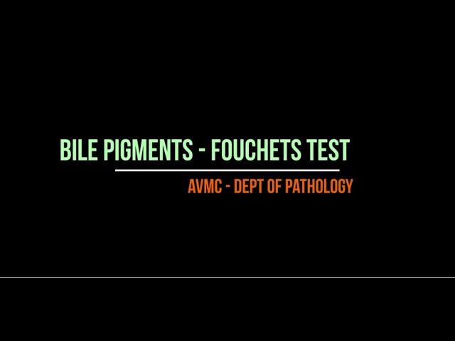 Fouchets Test For Bile Pigments in urine