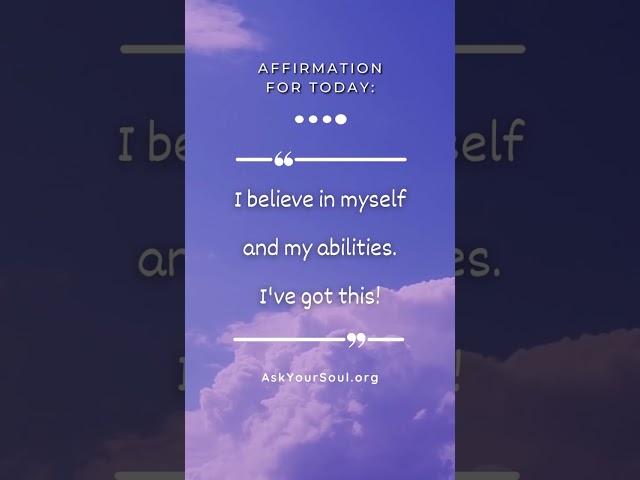 Affirmation Words of the day!