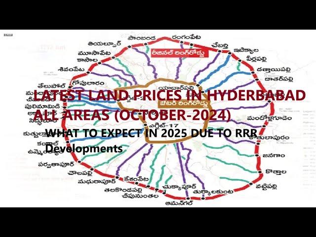 Latest land prices in hyderabad Oct 2024| hyderabad real estate|what to expect in next one year?