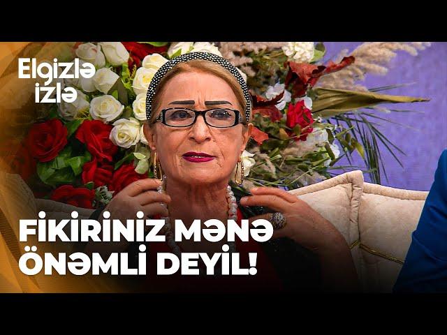 Elgizlə izlə |Xalq artisti Fatimə Mahmudovadan ekspertə sərt reaksiya| Hərə öz işi ilə məşğul olsun