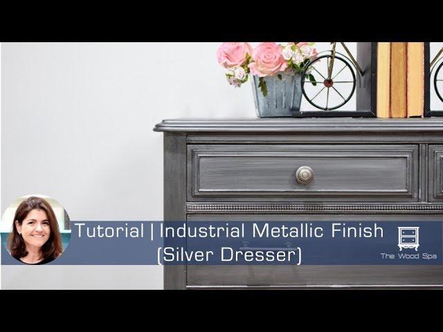 How to Make this Industrial Metallic Finish (Silver Dresser) - Speedy Tutorial #20