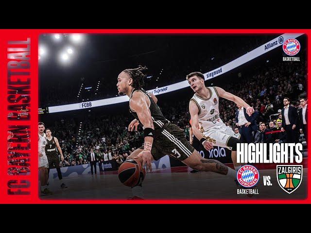 FC Bayern München Highlights | FCBB - Zalgiris Kaunas 77:74 | EuroLeague 24/25 | 8. Spieltag