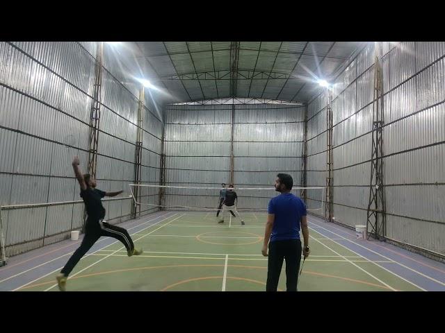 Badminton Battle: Srini/Sarvesh vs Surath/Dhruv