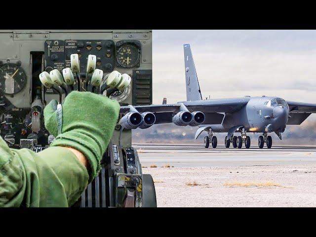 What It is Like to Manage B-52's 8 Powerful Engines During Landing