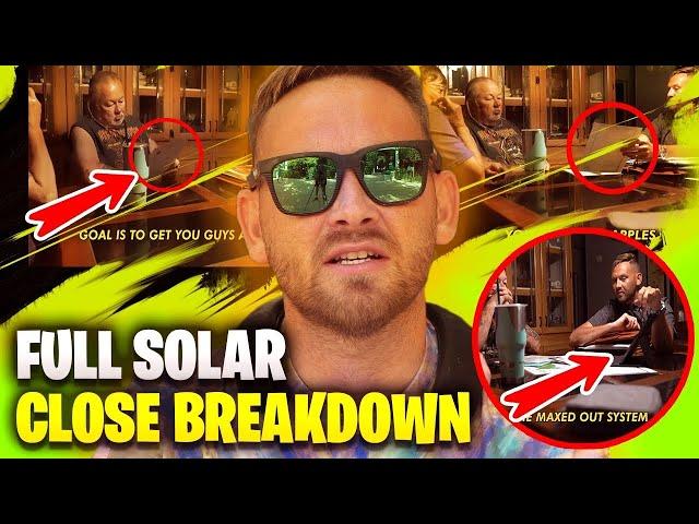 DOOR TO DOOR SALES FULL SOLAR CLOSE BREAKDOWN