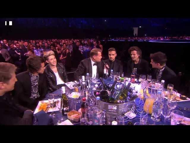 James Corden chats with One Direction | BRIT Awards 2014