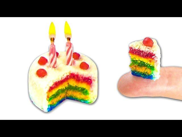 Miniature DIY Edible Rainbow Cake - Mini Cake! - Food - YolandaMeow