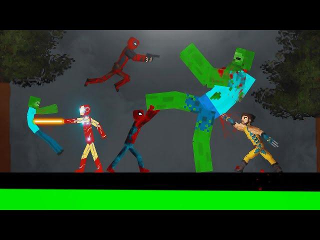 Super Heros vs Zombie Attack Full Fight in People Playground