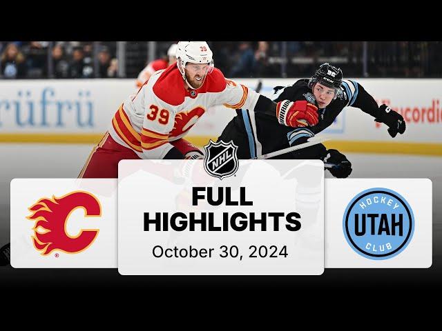 NHL Highlights | Flames vs. Utah Hockey Club  - October 30, 2024