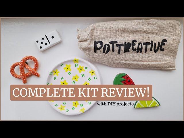 AIR DRY CLAY PROJECTS FOR BEGINNERS - TRYING OUT NEW CLAY | POTTREATIVE REVIEW