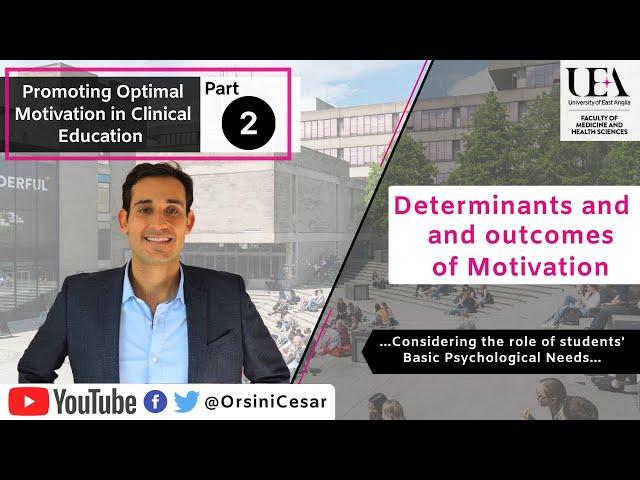 Determinants and Outcomes of Motivation: The role of basic psychological needs | Dr Cesar Orsini