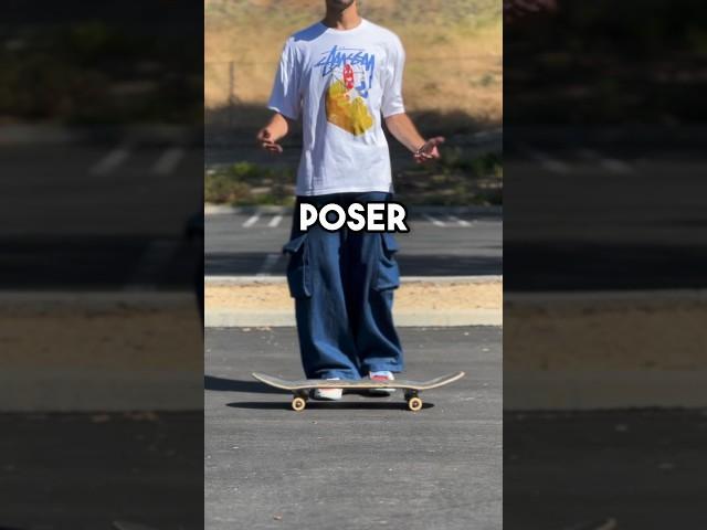 How POSERS push for speed?! #skateboarding #skate #sk8 #shorts