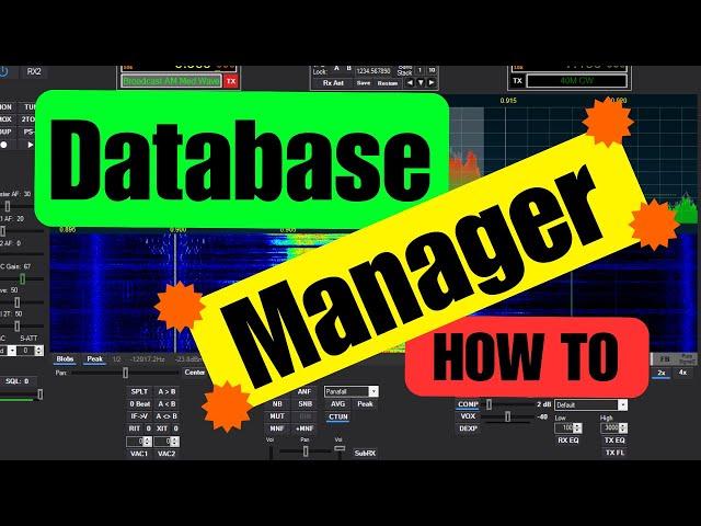 Thetis - Database Manager HowTo !!!