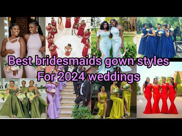 Best bridesmaids gown styles for 2024 weddings | Bridesmaid dress designs 2024 |Bridal train dresses