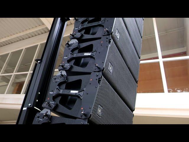 HOW TO FLY A LINE ARRAY WITH A FRONT LOAD LIFTING TOWER - DAS EVENT 208A AND WORK WTS 506