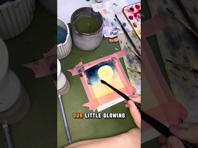 Let's paint a glowing harvest moon!