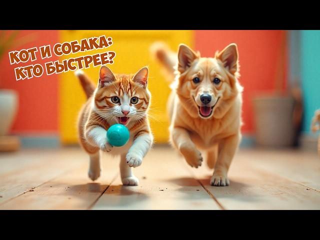 Смешные приколы  с котами и собаками  Смех до слёз!  #котыприколы #котики #смехдослез