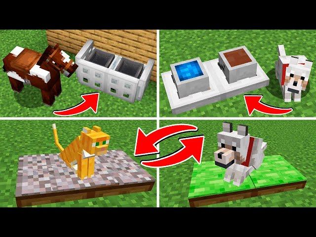 7 СЕКРЕТНЫХ ПОСТРОЕК ДЛЯ ПИТОМЦЕВ В МАЙНКРАФТ (БЕЗ МОДОВ!) СЛОМАННЫЙ MINECRAFT КРАФТИНГ