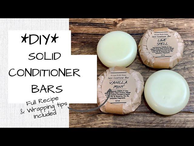 DIY How to Make Solid Hair CONDITIONER Bars - Full Recipe + Wrapping tips | Ellen Ruth Soap