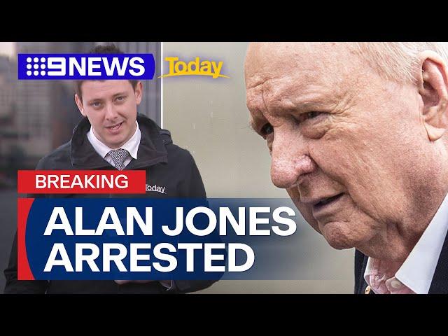 Alan Jones reportedly arrested over indecent assault allegations | 9 News Australia