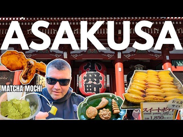 Exploring Japanese Street Food in Asakusa | Nakamise-dori Street & Sensō-ji Temple