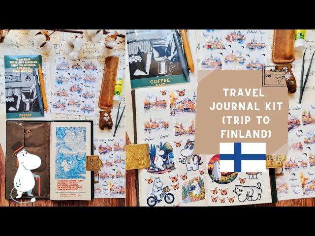 Travel journal kit (Pack with me for the trip to Finland). Traveler's notebook.