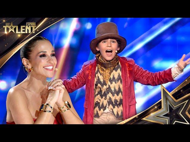 Little WILLY WONKA comes to sing with his SWEET VOICE! | Auditions 4 | Spain's Got Talent 2024