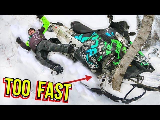 First Snowmobile Ride of The Season Ends In TWO WRECKS !!