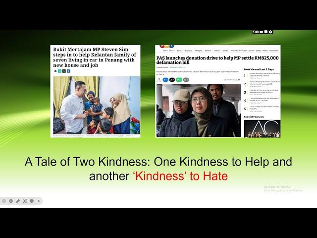 One Kindness to HELP, another 'Kindness' to HATE