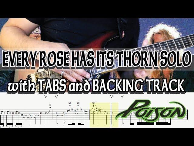 POISON EVERY ROSE HAS IT'S THORN SOLO with TABS and BACKING TRACK - ALVIN DE LEON (2019)