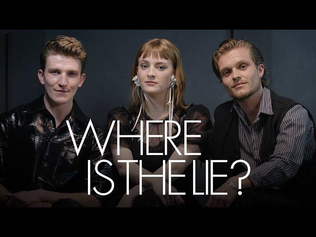 Ewan Mitchell, Tom Glynn-Carney & Phia Saban Take Turns in the Hot Seat | Where Is The Lie? | ELLE