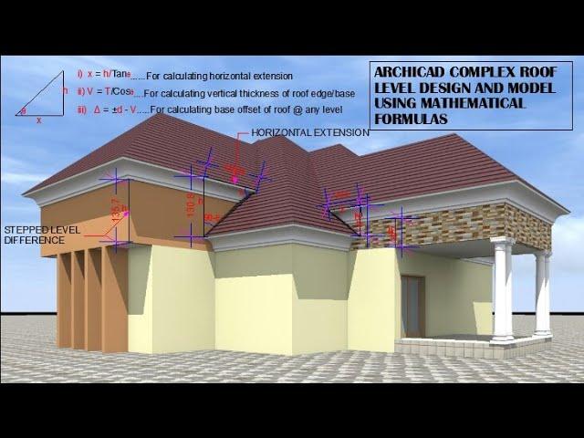 How to draw and model ARCHICAD COMPLEX ROOF LEVELS