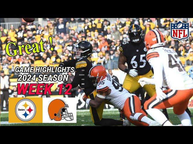 Pittsburgh Steelers vs Cleveland Browns [ WEEK 12 ] Game Highlights 2nd-Qtr Nov 21,2024 | NFL Today