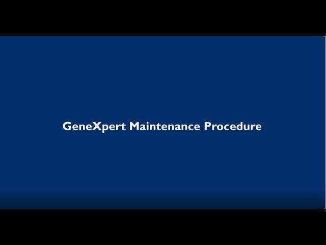 GeneXpert machine maintenance English