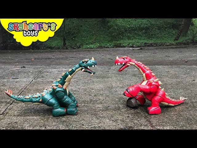 DINOSAUR FIGHT Part 2 | Red vs. Green Apatosaurus Battle Dinosaurs for kids toys