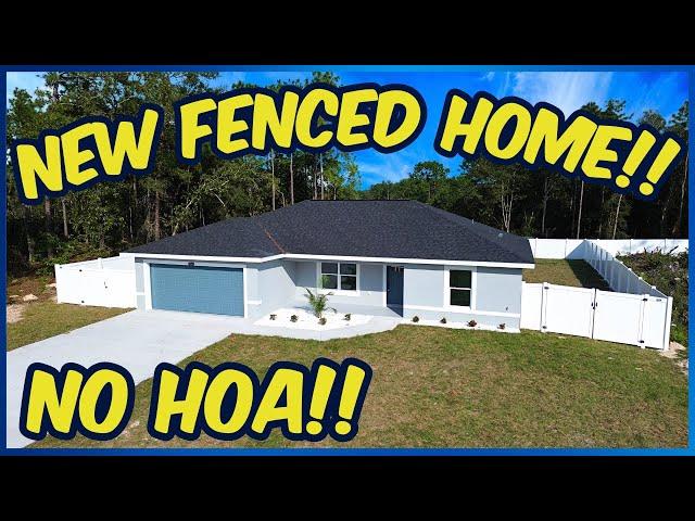 2024 New Construction Home for Sale in Ocala, FL. Fenced in and Move-in-Ready!! Full Tour.