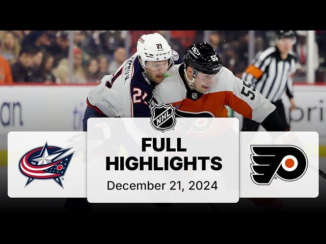 NHL Highlights | Blue Jackets vs. Flyers - December 21, 2024