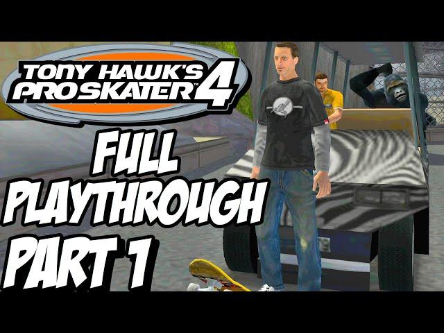 TONY HAWK'S PRO SKATER 4 Full Game Walkthrough Gameplay Part 1 - Career Mode Playstation 2