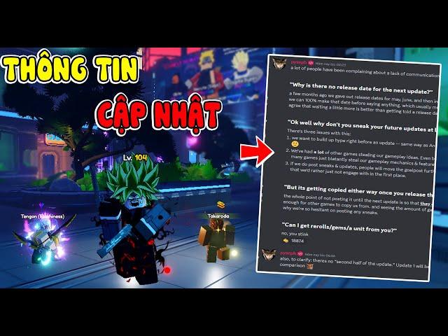 THÔNG TIN CẬP NHẬT MỚI NHẤT - Anime Vanguards | ROBLOX