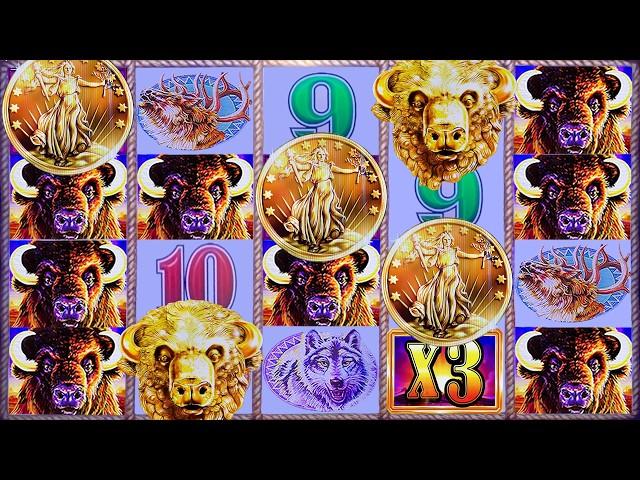 MASSIVE WIN  $6 MAX BET PAYS HUGE on BUFFALO GOLD!